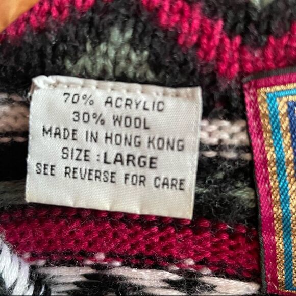 Ossi Skiwear ~ Wool Blend Knit Jacket ~ size Large - Picture 6 of 8